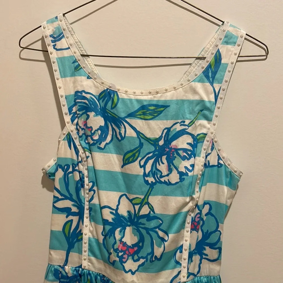 Lilly Pulitzer Shorely Blue Tossing the Line Dress - Picture 2 of 4